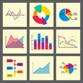 Diagram chart graph elements business infographic flow sheet data template arrows and circle progress diagrammatic Royalty Free Stock Photo