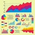 Diagram chart graph elements vector business infographic flow sheet data template arrows and circle progress Royalty Free Stock Photo