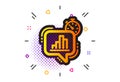 Diagram chart icon. Statistics timer sign. Vector