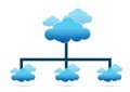 Diagram of cloud computing illustration design Royalty Free Stock Photo