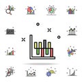 diagram columns colored icon. Business charts icons universal set for web and mobile
