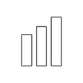 diagram columns icon. Element of cyber security for mobile concept and web apps icon. Thin line icon for website design and