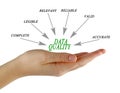 Diagram of data quality Royalty Free Stock Photo