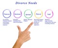 Diagram of Divorce Needs Royalty Free Stock Photo