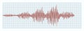 Diagram of earthquakes, concept of seismic activity. Royalty Free Stock Photo