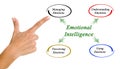 Diagram of emotional intelligence Royalty Free Stock Photo