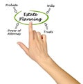 Diagram of Estate Planning Royalty Free Stock Photo