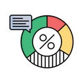 Diagram fill vector icon which can easily modify or edit