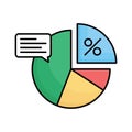 Diagram fill vector icon which can easily modify or edit