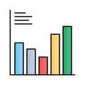 Diagram fill vector icon which can easily modify or edit