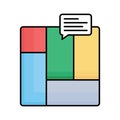 Diagram fill vector icon which can easily modify or edit