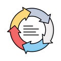 Diagram fill vector icon which can easily modify or edit