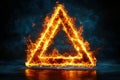 A diagram of the fire tetrahedron, educational and technical, safety theme Royalty Free Stock Photo