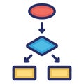 Diagram, flowchart Isolated Vector Icon Which can easily modify or edit
