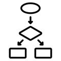Diagram, flowchart Isolated Vector Icon Which can easily modify or edit