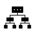 Diagram glyph vector icon which can easily modify or edit