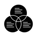 Diagram glyph vector icon which can easily modify or edit