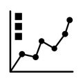 Diagram glyph vector icon which can easily modify or edit