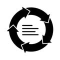 Diagram glyph vector icon which can easily modify or edit