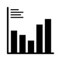 Diagram glyph vector icon which can easily modify or edit