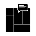 Diagram glyph vector icon which can easily modify or edit