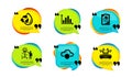 Diagram graph, Creative idea and Report icons set. Cloud protection, Recycle water and Wifi signs. Vector