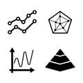 Diagram, Graphs, Chart. Simple Related Vector Icons