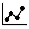 Diagram graphs icon on white background. graphs sign. scatter chart symbol. flat style