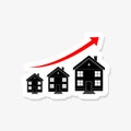 Diagram of growth in real estate prices Royalty Free Stock Photo