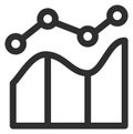 Diagram line icon. Financial chart. Data infographic