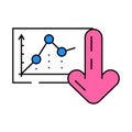 diagram loading statistical data icon color illustration Royalty Free Stock Photo