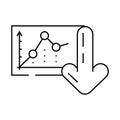 diagram loading statistical data line icon vector illustration Royalty Free Stock Photo