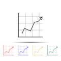 diagram multi color style icon. Simple thin line, outline vector of measure icons for ui and ux, website or mobile application Royalty Free Stock Photo