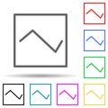 diagram multi color style icon. Simple thin line, outline vector of web icons for ui and ux, website or mobile application Royalty Free Stock Photo