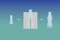 Diagram of PET bottle blowing process Royalty Free Stock Photo