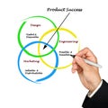 Diagram of product success Royalty Free Stock Photo