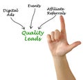 Diagram of Quality Leads Royalty Free Stock Photo