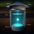 Diagram of a Septic Tank System Royalty Free Stock Photo