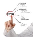 Diagram of stress consequences Royalty Free Stock Photo
