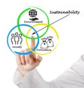 Diagram of sustainability Royalty Free Stock Photo