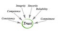 Diagram of trust Royalty Free Stock Photo