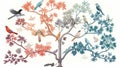 Evolutionary tree diagram illustrating various ensemble learning methods