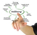 Diagram of Wellbeing Royalty Free Stock Photo