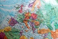 Old Print Map, Europa, fish eye Royalty Free Stock Photo