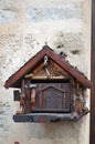 Dial of an antique Black Forest cuckoo clock Royalty Free Stock Photo
