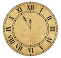 The dial of the clock with antique paper Royalty Free Stock Photo