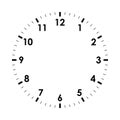 Blank dial without clockwise Royalty Free Stock Photo