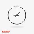 Dial clock Icon Vector, vector illustion flat design style. Royalty Free Stock Photo