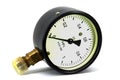 A pressure gauge is not a large mechanical device that is used to measure high pressure,