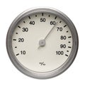 Dial of hygrometer, isolated Royalty Free Stock Photo